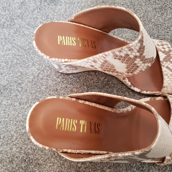 Paris Texas faded python wedge mule womens shoes size 40 - Picture 8 of 16
